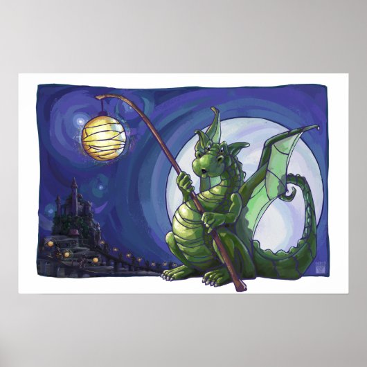 Drachenschauuhr Kunst Poster (Vorne)