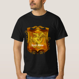 Drachenschild Familienwappen Nachname T-Shirt