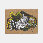 Drachenschlacht Fleecedecke (Vorderseite (Horizontal))