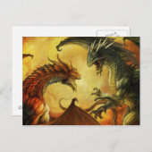 Drachenschlacht, Postkarte (Vorne/Hinten)
