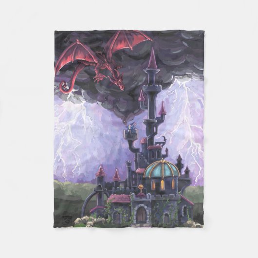 Drachenschloss Fleecedecke (Vorderseite)