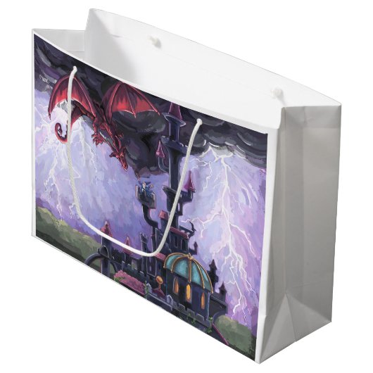 Drachenschloss Große Geschenktüte (Vorderseite Schrägansicht)