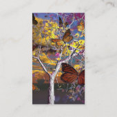 Drachenschmetterling-Fantasie-Visitenkarten Visitenkarte (Rückseite)