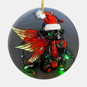 Drachenschmuck Keramik Ornament