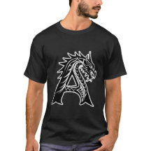 Drachenschreiben A – Fantasy-Drache Initial Design