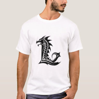 Drachenschrift L – Elegantes Drachenalphabet-Desig T-Shirt