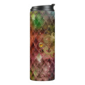 Drachenschuppen-Edelstein-Monogramm Thermosbecher (Nach links gedreht)