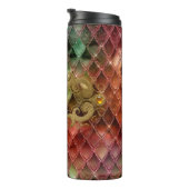 Drachenschuppen-Edelstein-Monogramm Thermosbecher (Nach rechts gedreht)