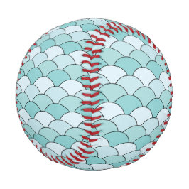 Drachenschuppen, Fächer, Wellen, Seigaiha, Blau Baseball