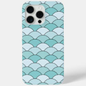 Drachenschuppen, Fächer, Wellen, Seigaiha, Blau Case-Mate iPhone Hülle (Rückseite)