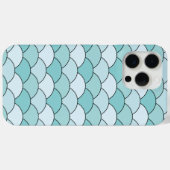 Drachenschuppen, Fächer, Wellen, Seigaiha, Blau Case-Mate iPhone Hülle (Rückseite (Horizontal))