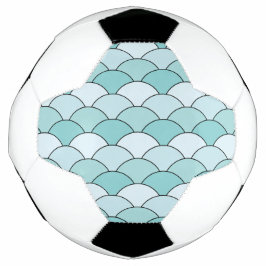 Drachenschuppen, Fächer, Wellen, Seigaiha, Blau Fußball