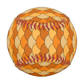 Drachenschuppen, Fächer, Wellen, Seigaiha, Orange Baseball (Rückseite)