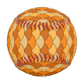 Drachenschuppen, Fächer, Wellen, Seigaiha, Orange Baseball (Vorderseite)