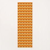 Drachenschuppen, Fächer, Wellen, Seigaiha, Orange Yogamatte (Vorderseite)