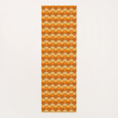 Drachenschuppen, Fächer, Wellen, Seigaiha, Orange Yogamatte (Rückseite)