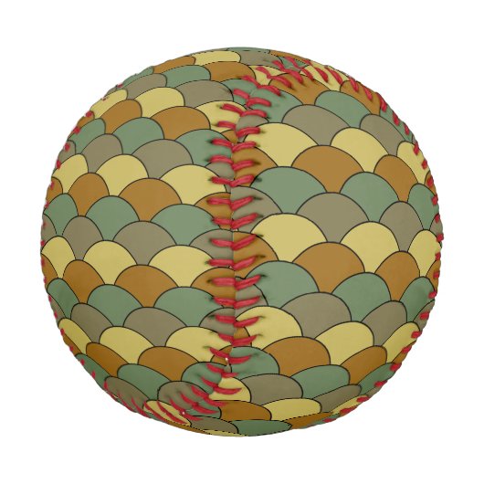 Drachenschuppen, Fächer, Wellen, Seigaiha, Tarnung Baseball (Schrägansicht)