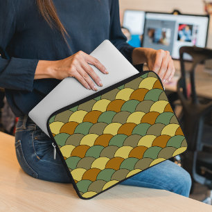 Drachenschuppen, Fächer, Wellen, Seigaiha, Tarnung Laptopschutzhülle