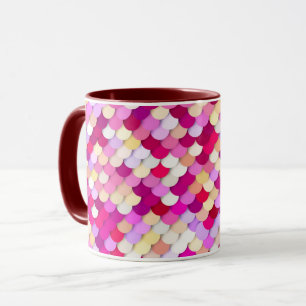 "Drachenschuppen" - magenta, pink und gold Tasse