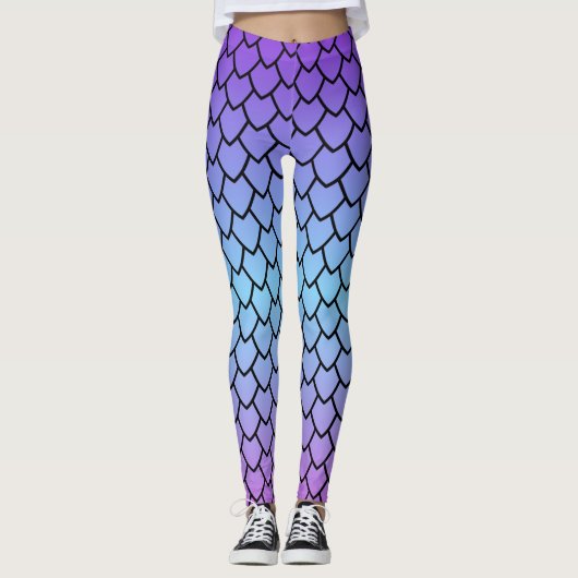 Drachenschuppenmuster Leggings (Vorderseite)