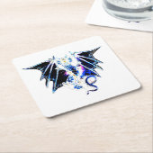 Drachensee-Untersetzer Rechteckiger Pappuntersetzer (angewinkelt)