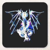 Drachensee-Untersetzer Rechteckiger Pappuntersetzer (Vorderseite)