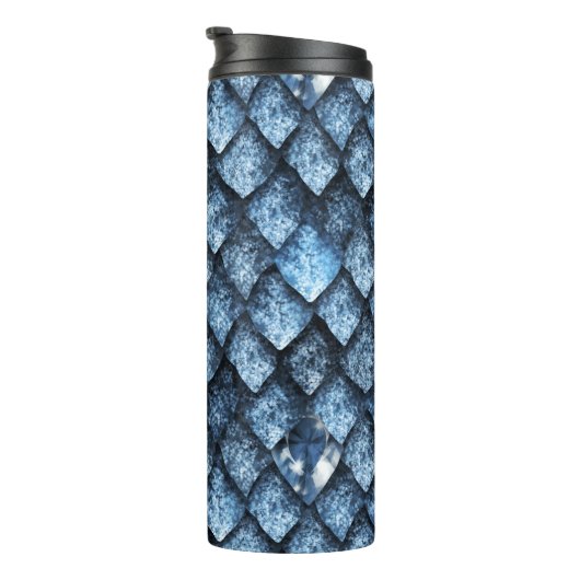 Drachenskala / Blausteine Thermosbecher (Nach rechts gedreht)