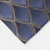 Drachenskala für Glitzern der Marine und Gold Fleecedecke (Ecke)