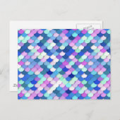 "Drachenskales" - blau, orchid und lavenierend Postkarte (Vorne/Hinten)