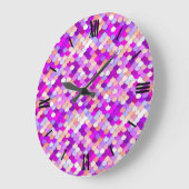 "Drachenskales" - lila. Große Wanduhr (Winkel)