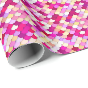 "Drachenskales" - Magenta, Rosa und Gold Geschenkpapier