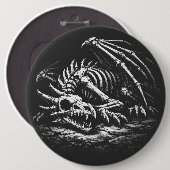Drachenskelett — von BurnsInHell Button (Vorne & Hinten)