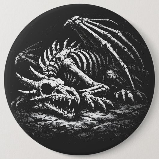 Drachenskelett — von BurnsInHell Button (Vorderseite)