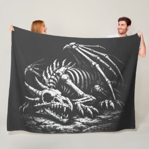 Drachenskelett — von BurnsInHell Fleecedecke