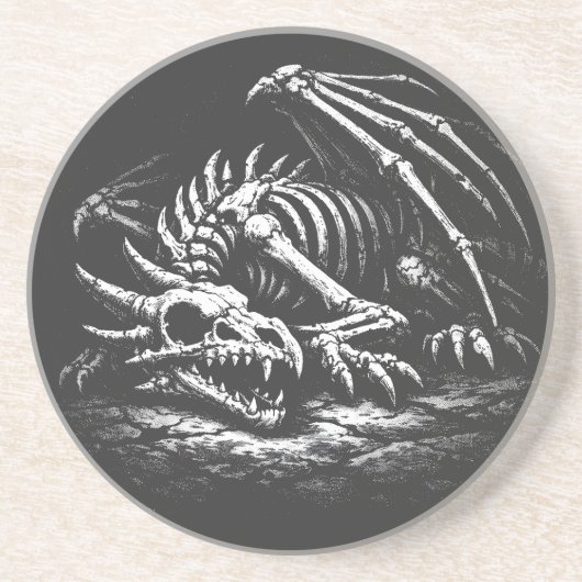 Drachenskelett — von BurnsInHell Getränkeuntersetzer (Vorne)