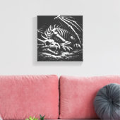 Drachenskelett — von BurnsInHell Leinwanddruck (Insitu (Wohnzimmer))