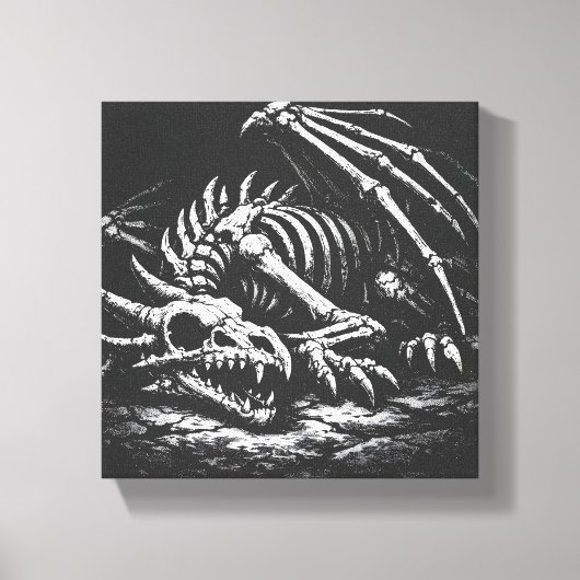 Drachenskelett — von BurnsInHell Leinwanddruck (Vorderseite)