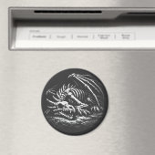 Drachenskelett — von BurnsInHell Magnet (In Situ (Geschirrspüler))