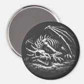 Drachenskelett — von BurnsInHell Magnet (Vorderseite/Rückseite)