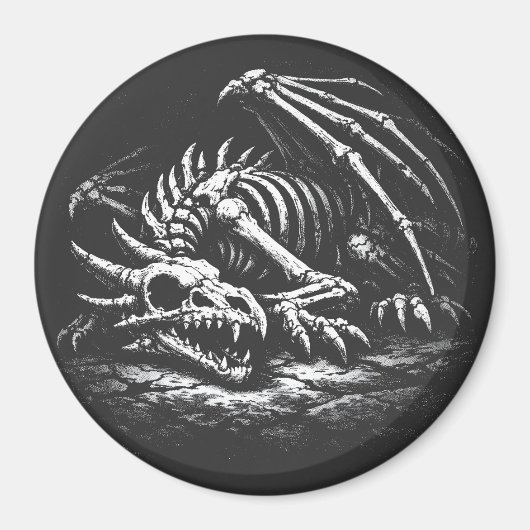 Drachenskelett — von BurnsInHell Magnet (Vorne)