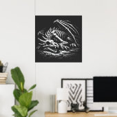 Drachenskelett — von BurnsInHell Poster (Heimbüro)