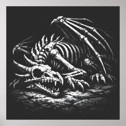 Drachenskelett — von BurnsInHell Poster (Vorne)