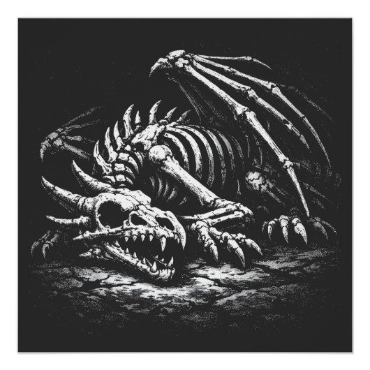 Drachenskelett — von BurnsInHell Poster (Vorderseite)