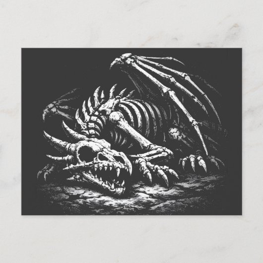 Drachenskelett — von BurnsInHell Postkarte (Vorderseite)