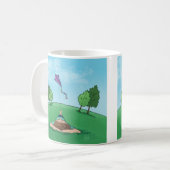 Drachenspielendes Design Kaffeetasse (Vorderseite Links)