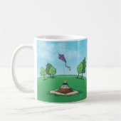 Drachenspielendes Design Kaffeetasse (Links)