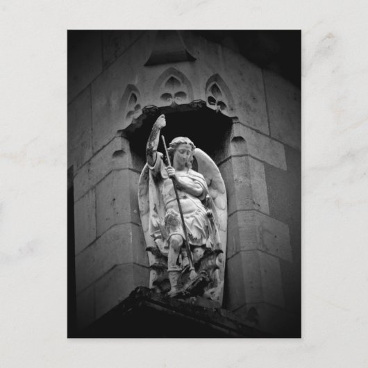 Drachenstatue Angel Postkarte (Vorderseite)