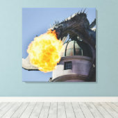 Drachenstatue zum Feueratmen Leinwanddruck (Insitu (Holzboden))