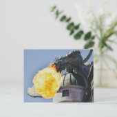 Drachenstatue zum Feueratmen Postkarte (Stehend Vorderseite)