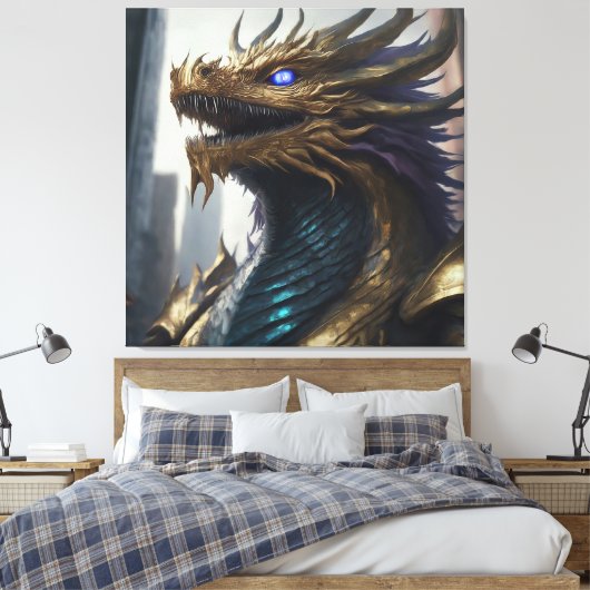 Drachenstau Leinwanddruck (Insitu (Schlafzimmer))